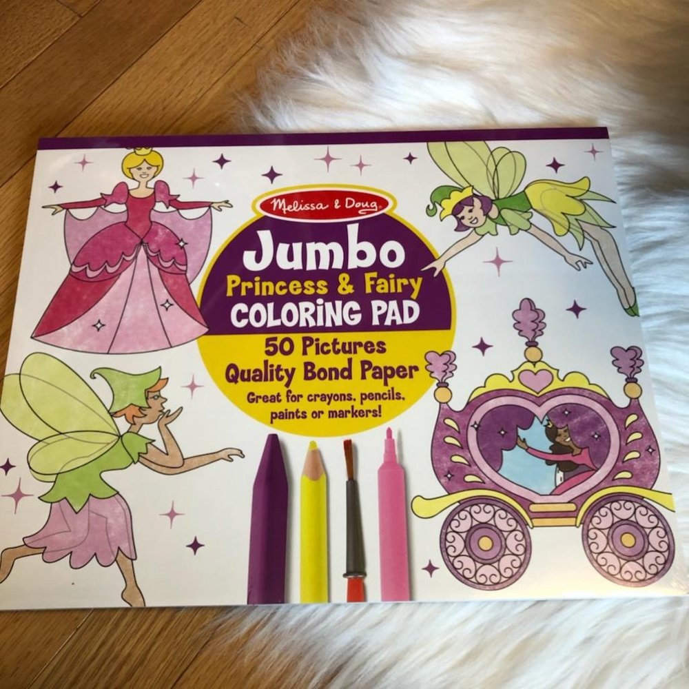 Melissa & Doug Princess & Fairy Jumbo Coloring Pad